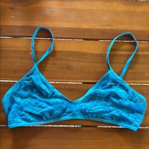 American Apparel Blue Lace Bralette- Size L